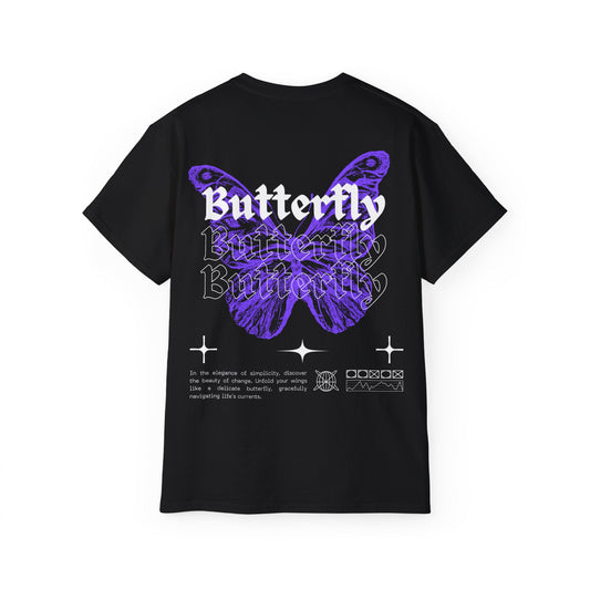 Eng Anliegend "Purple Butterfly" T-Shirt (BACKPRINT)